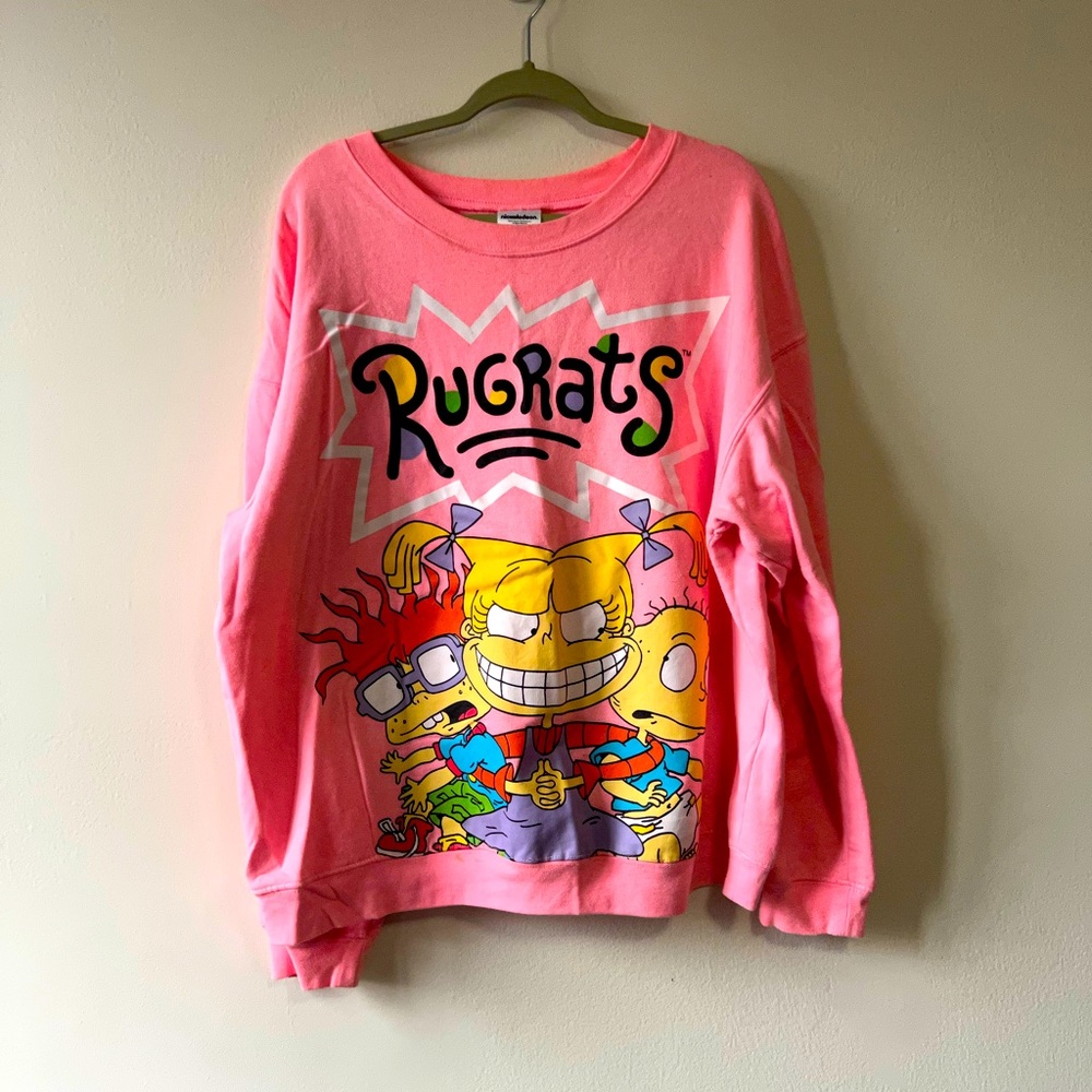 Rugrats sweatshirt fits like a size XL.